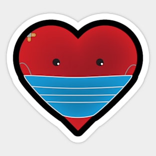 Masked Heart Sticker